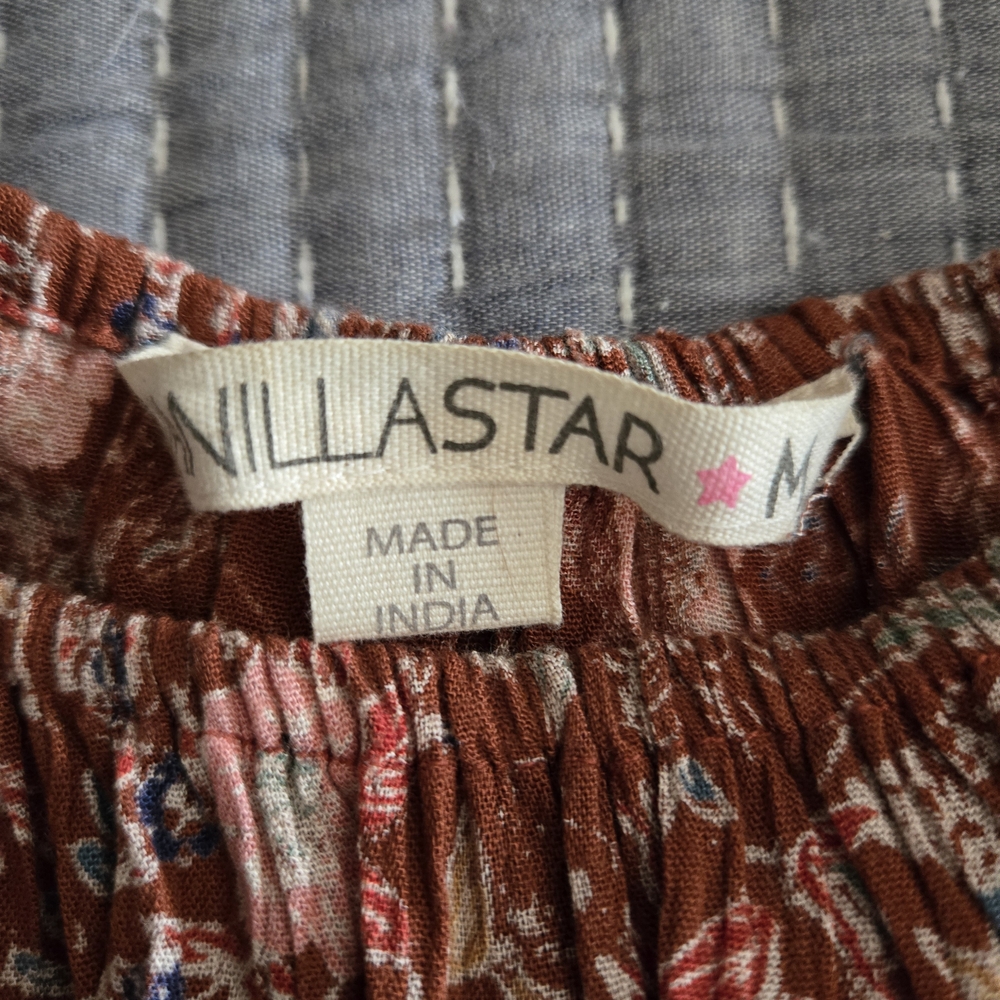 Vanilla Star Women's Floral Blouse - Red and Blue - Picture 3 of 3